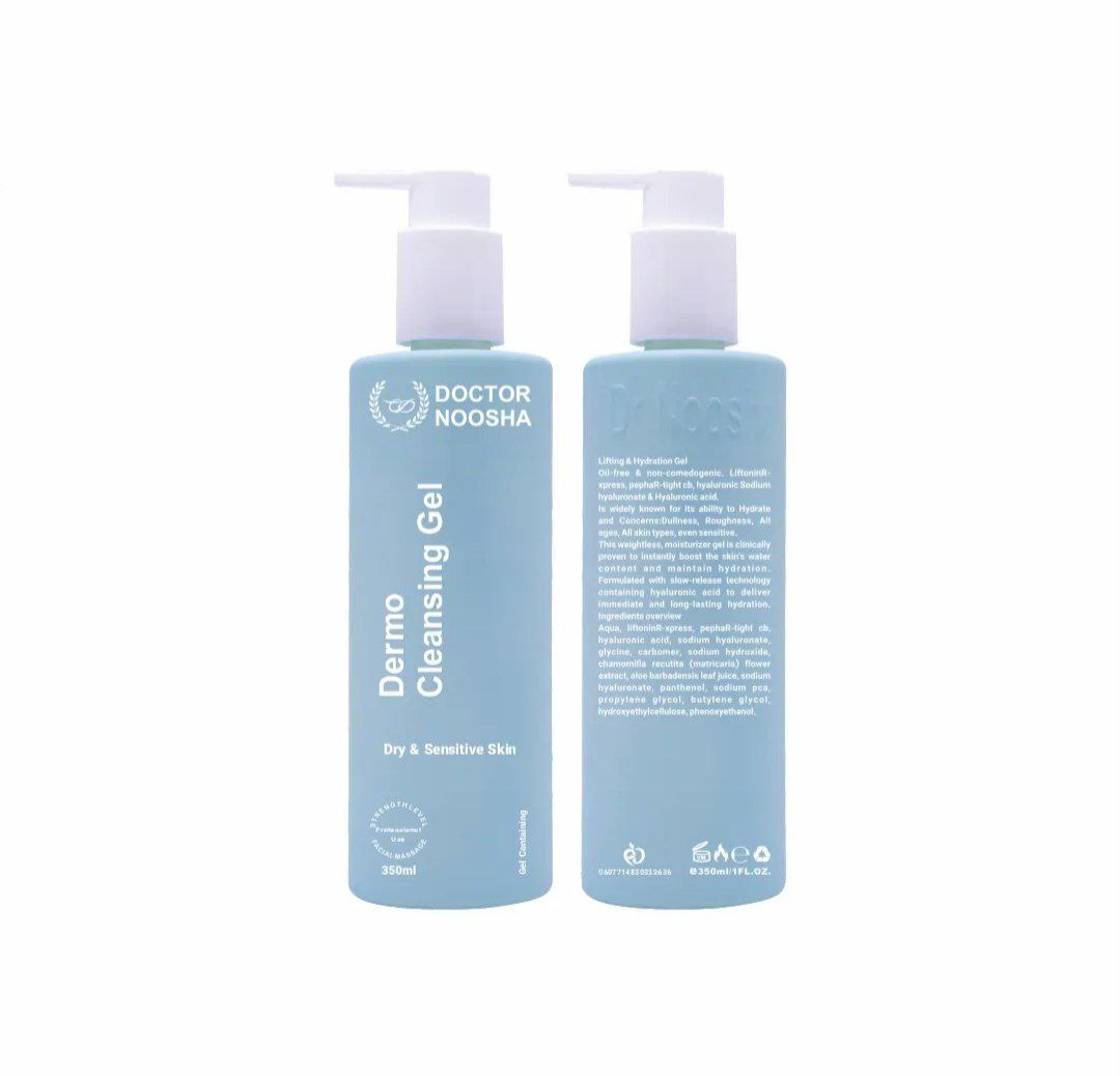 ژل درموکلینزینگ پوست خشک و نرمال و حساس دکتر نوشا